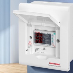 Releu trifazic SINOTIMER, siguranta digitala de protectie tensiune trifazic 80A, recuperare automata, STVP936V-80A